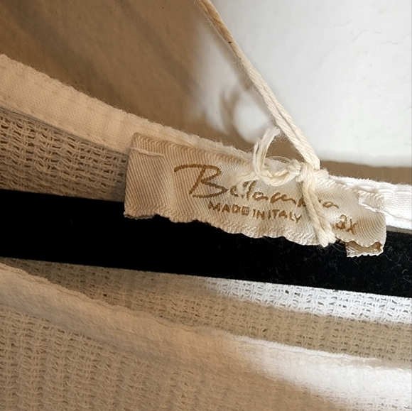 NWT Bellambra 100% Linen Gauze White Short Sleeve Top Made In Italy Size 3X - Picture 4 of 16